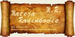 Mateja Radinković vizit kartica
